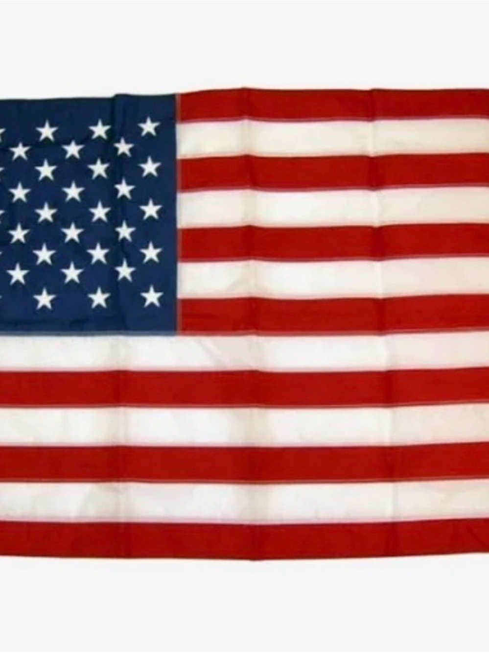 American Flag Outdoor Flag - Red, White & Blue grommets new 62”x34” polyester